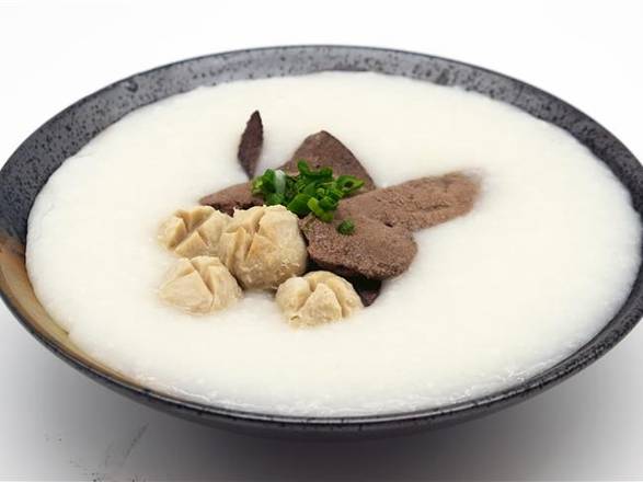 B15 Pork Meat Ball & Liver Congee 豬潤肉丸粥